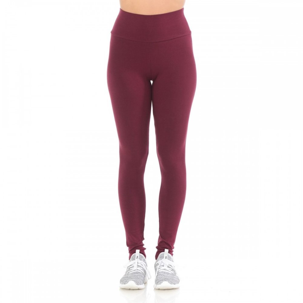 HIGH WAIST YOGA PANTS COTTON SPANDEX KNIT LEGGINGS